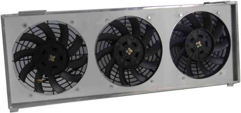 Cooling Care غطاء رادياتير من الألمنيوم متوافق مع رادياتير جيب شيروكي XJ من 1984 إلى 2001، غطاء ألمنيوم + مروحة 9 بوصة (3 قطع) + مجموعة ريلاي - Image 5
